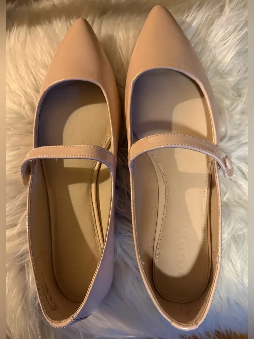 SANCTUARY Clamour Mary Jane Flats With a Pointed Toe in Coconut Cream Color. 😍